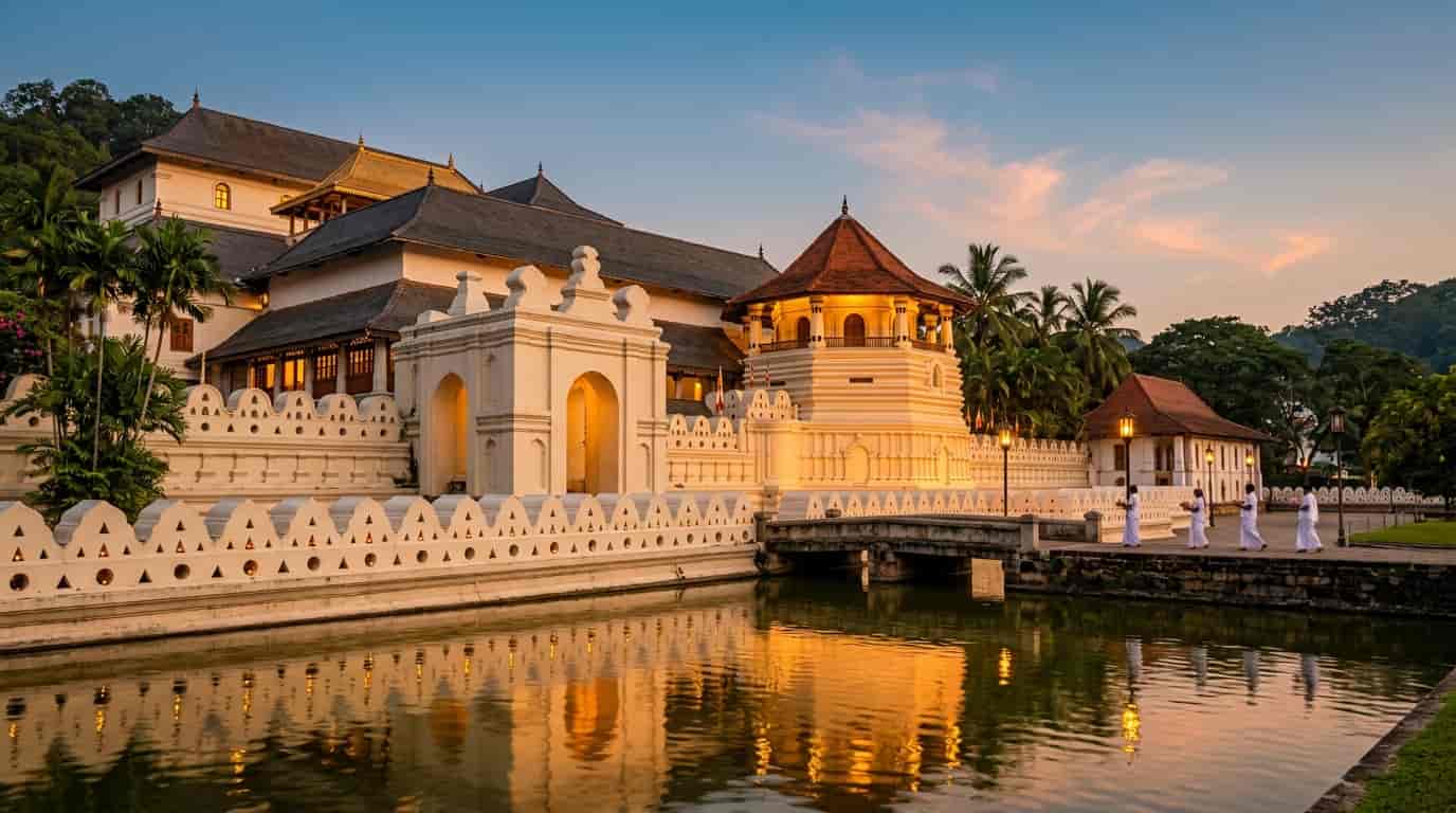 Temple of the Tooth Relic (Sri Dalada Maligawa) in Kandy, Sri Lanka